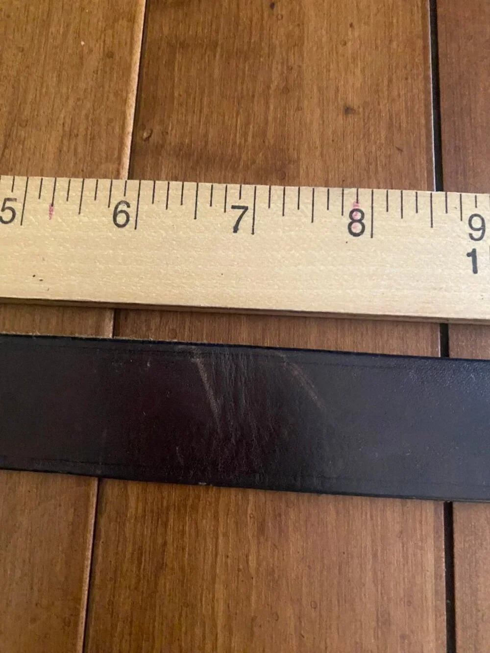 Women's Dark Brown Leather Belt Medium - Picture 5 of 12